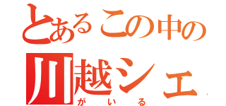 とあるこの中の川越シェフ（がいる）