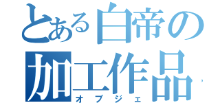 とある白帝の加工作品（オブジェ）