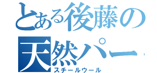 とある後藤の天然パーマ（スチールウール）