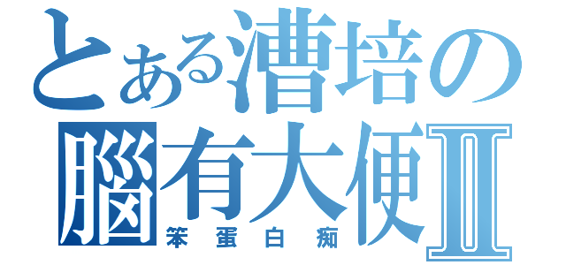 とある漕培の腦有大便Ⅱ（笨蛋白痴）