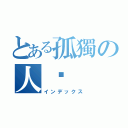 とある孤獨の人™（インデックス）