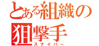 とある組織の狙撃手（スナイパー）