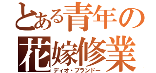 とある青年の花嫁修業（ディオ・ブランドー）