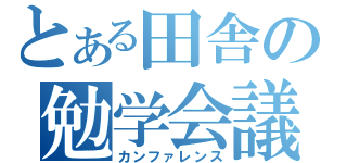 とある田舎の勉学会議（カンファレンス）