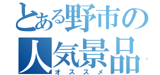 とある野市の人気景品（オススメ）