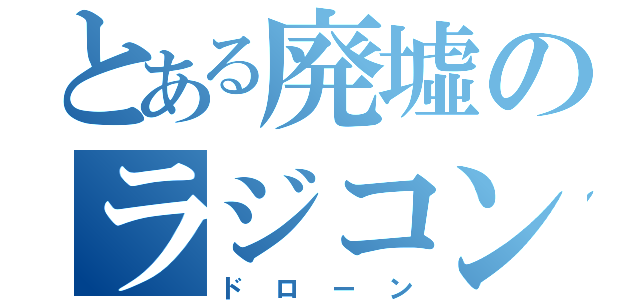 とある廃墟のラジコン空撮（ドローン）