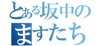 とある坂中のますたちお（）