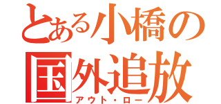 とある小橋の国外追放（アウト・ロー）