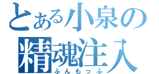 とある小泉の精魂注入（ふんもっふ）