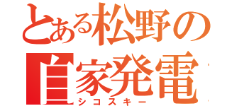 とある松野の自家発電（シコスキー）