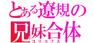 とある遼規の兄妹合体（ゴリコフス）