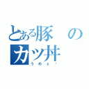 とある豚のカツ丼（うめぇ〜）