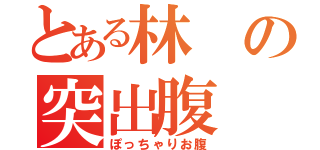 とある林の突出腹（ぽっちゃりお腹）