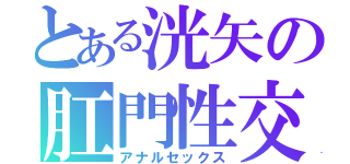 とある洸矢の肛門性交（アナルセックス）