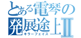 とある電琴の発展途上Ⅱ（キラーフェイス）