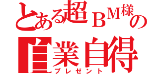 とある超ＢＭ様の自業自得（プレゼント）