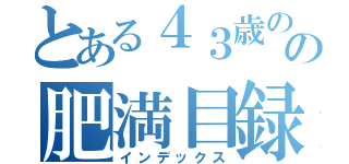 とある４３歳のの肥満目録（インデックス）