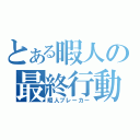 とある暇人の最終行動（暇人ブレーカー）