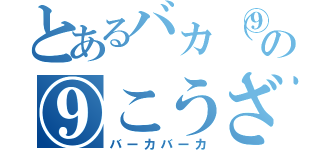 とあるバカ（⑨）の⑨こうざー（バーカバーカ）