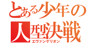 とある少年の人型決戦兵器（エヴァンゲリオン）