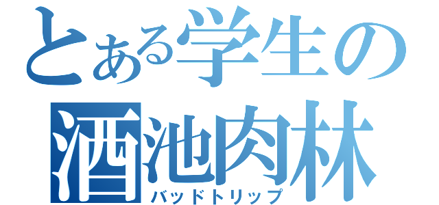 とある学生の酒池肉林（バッドトリップ）