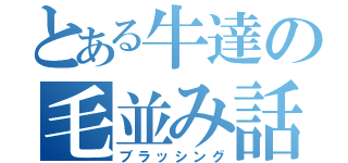 とある牛達の毛並み話（ブラッシング）