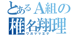 とあるＡ組の椎名翔理（ワガママ王子）