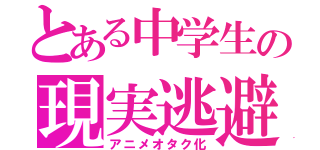 とある中学生の現実逃避（アニメオタク化）