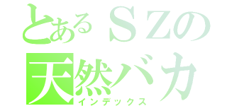 とあるＳＺの天然バカ（インデックス）