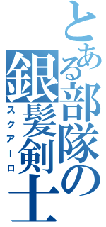 とある部隊の銀髪剣士（スクアーロ）