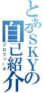 とあるＳＫＹの自己紹介（プロフィール）