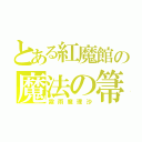 とある紅魔館の魔法の箒（霧雨魔理沙）