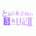 とある木手嫁の５８日記Ⅱ（ゴーヤーは苦手だ）