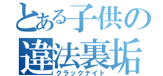 とある子供の違法裏垢（クラックナイト）