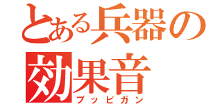 とある兵器の効果音（ブッピガン）