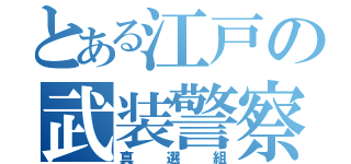 とある江戸の武装警察（真選組）