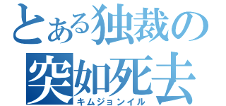 とある独裁の突如死去（キムジョンイル）