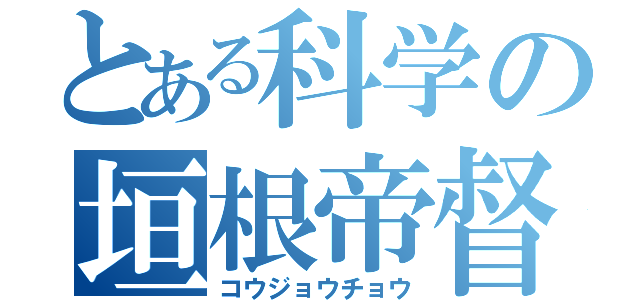 とある科学の垣根帝督（コウジョウチョウ）