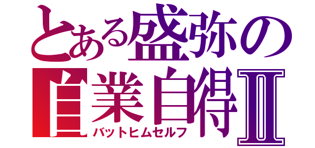 とある盛弥の自業自得Ⅱ（バットヒムセルフ）