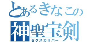 とあるきなこの神聖宝剣（セクスカリバー）