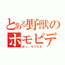 とある野獣のホモビデオ（おっ、そうだな）