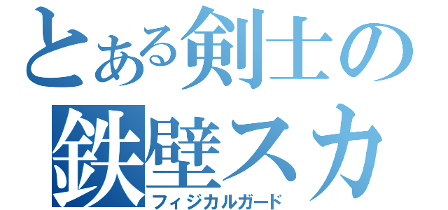 とある剣士の鉄壁スカート（フィジカルガード）