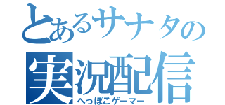 とあるサナタの実況配信（へっぽこゲーマー）