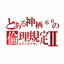 とある神栖６６町の倫理規定Ⅱ（カテイホウモン）