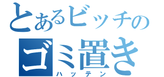 とあるビッチのゴミ置き場（ハッテン）