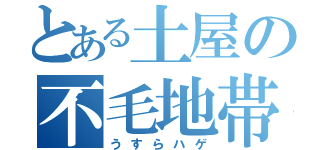 とある土屋の不毛地帯（うすらハゲ）