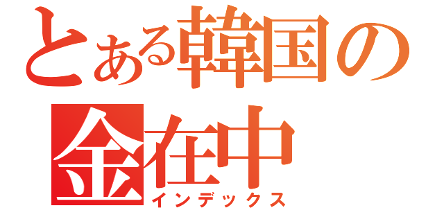 とある韓国の金在中（インデックス）