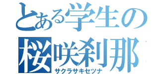 とある学生の桜咲刹那（サクラサキセツナ）