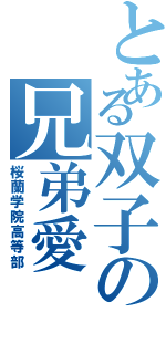 とある双子の兄弟愛（桜蘭学院高等部）