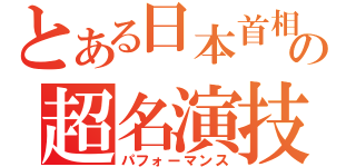 とある日本首相の超名演技（パフォーマンス）